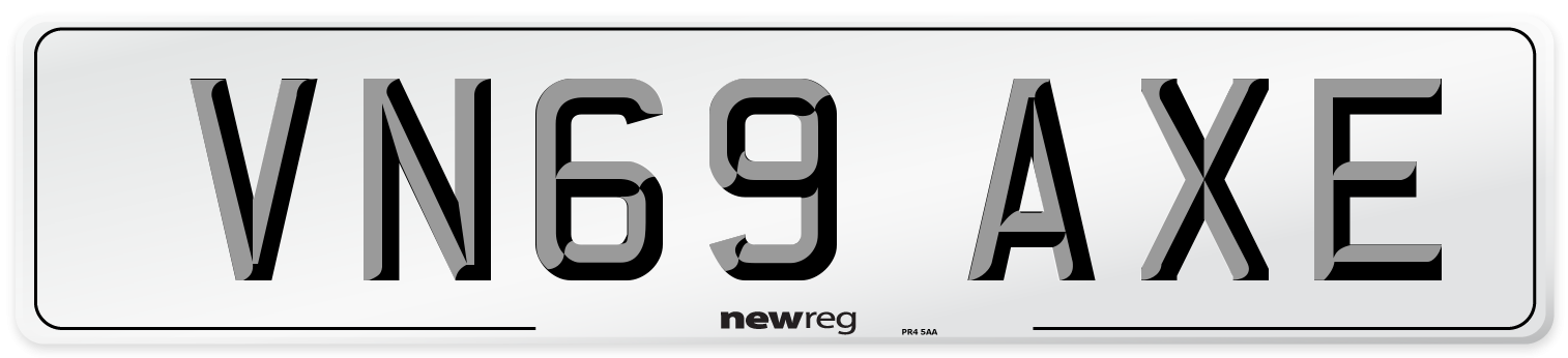 VN69 AXE Number Plate from New Reg